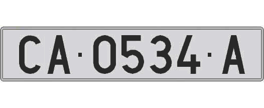 CA0534A matricula larga