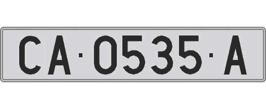 CA0535A matricula larga