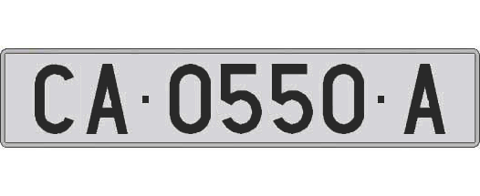 CA0550A matricula larga