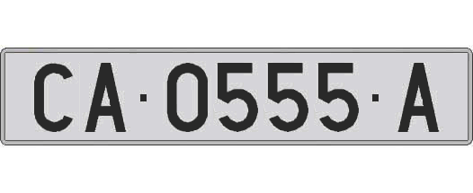 CA0555A matricula larga