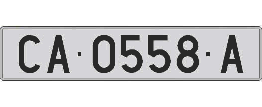 CA0558A matricula larga