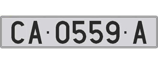 CA0559A matricula larga