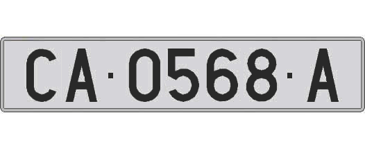 CA0568A matricula larga