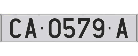 CA0579A matricula larga