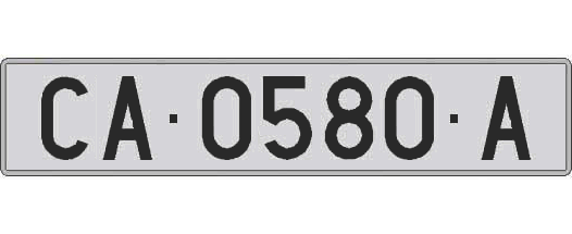 CA0580A matricula larga