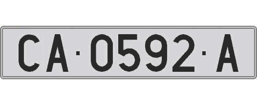 CA0592A matricula larga