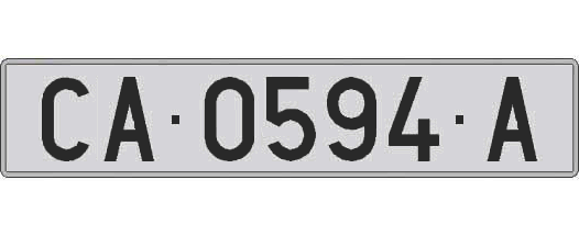 CA0594A matricula larga
