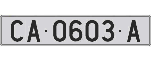 CA0603A matricula larga