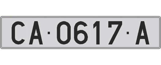 CA0617A matricula larga