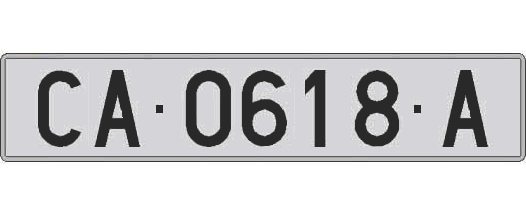 CA0618A matricula larga