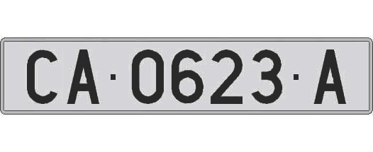 CA0623A matricula larga