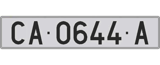 CA0644A matricula larga