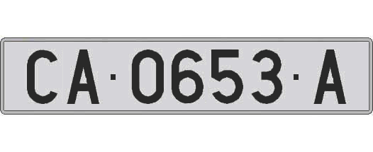 CA0653A matricula larga