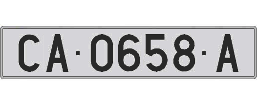 CA0658A matricula larga