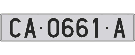 CA0661A matricula larga