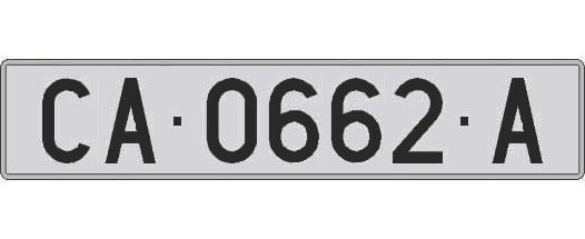CA0662A matricula larga