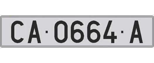 CA0664A matricula larga