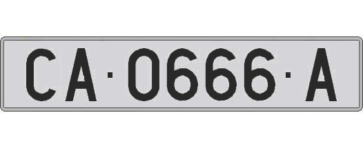 CA0666A matricula larga