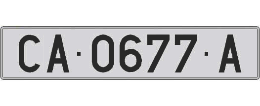 CA0677A matricula larga