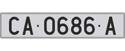 CA0686A matricula larga