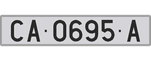 CA0695A matricula larga