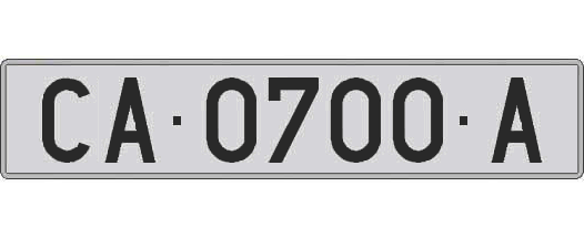 CA0700A matricula larga