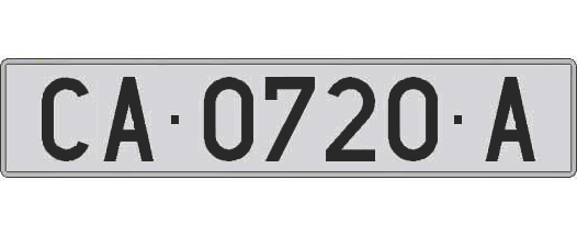 CA0720A matricula larga