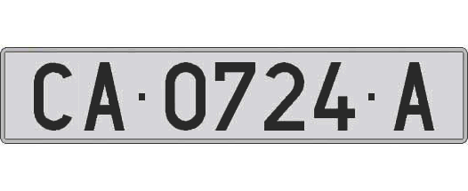 CA0724A matricula larga