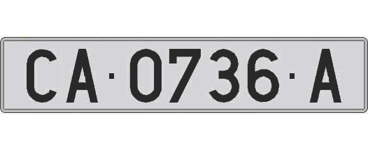 CA0736A matricula larga