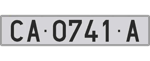 CA0741A matricula larga