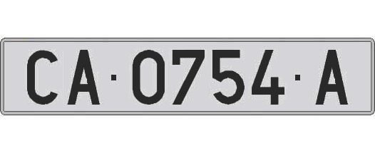 CA0754A matricula larga