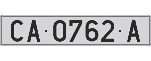 CA0762A matricula larga