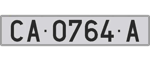 CA0764A matricula larga