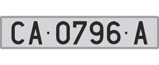 CA0796A matricula larga