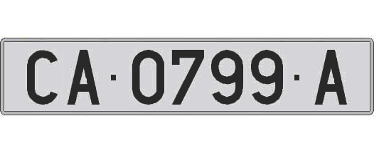 CA0799A matricula larga
