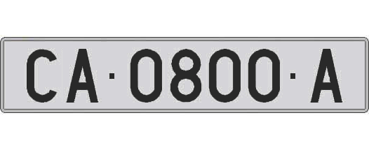 CA0800A matricula larga