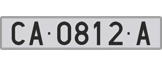 CA0812A matricula larga