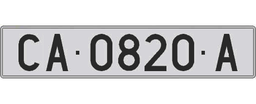 CA0820A matricula larga