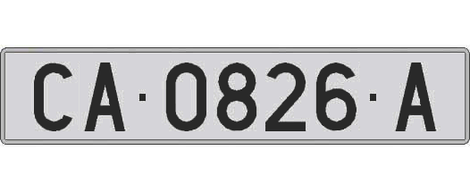 CA0826A matricula larga