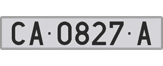 CA0827A matricula larga