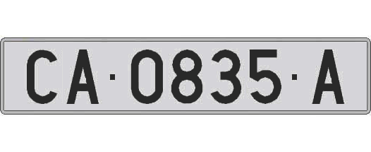 CA0835A matricula larga
