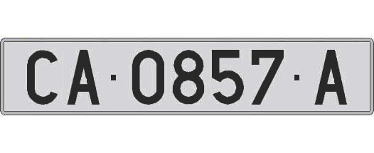 CA0857A matricula larga