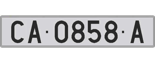 CA0858A matricula larga
