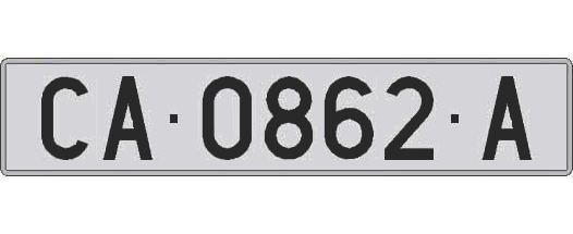 CA0862A matricula larga