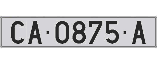 CA0875A matricula larga