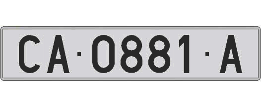 CA0881A matricula larga