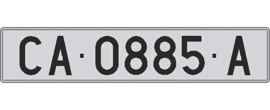 CA0885A matricula larga