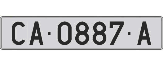 CA0887A matricula larga