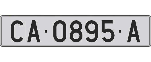 CA0895A matricula larga