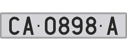 CA0898A matricula larga